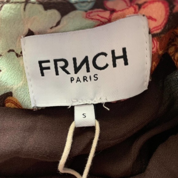 FRNCH Paris Aida Small Multi-Color Floral Open Tie-Back Midi Dress - NWT - Picture 14 of 16